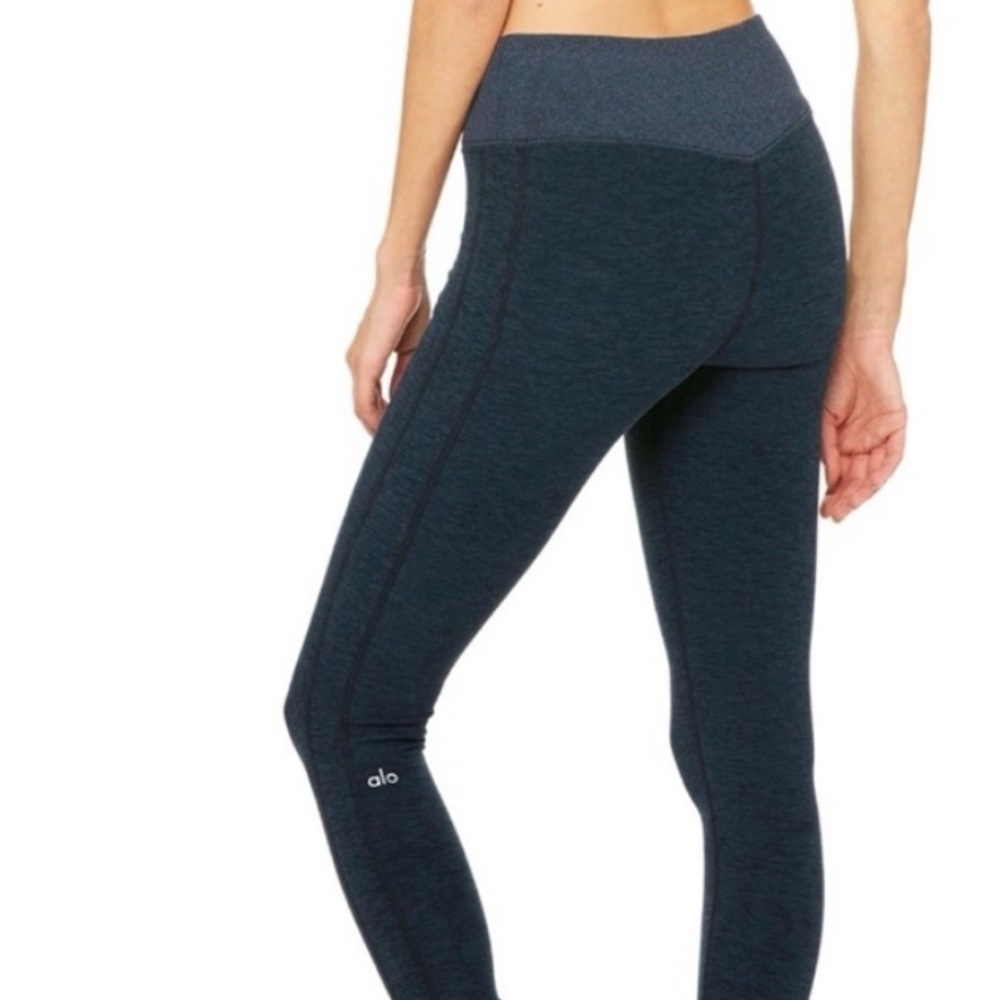 ALO Yoga Women's Navy XS Alosoft 7/8 High-Waist Leggings